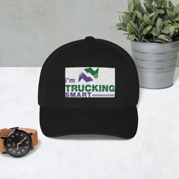 Trucker Cap - Embroidered (stitched into the cap's fabric) - Available in White or Black  Great Value! - Image 6