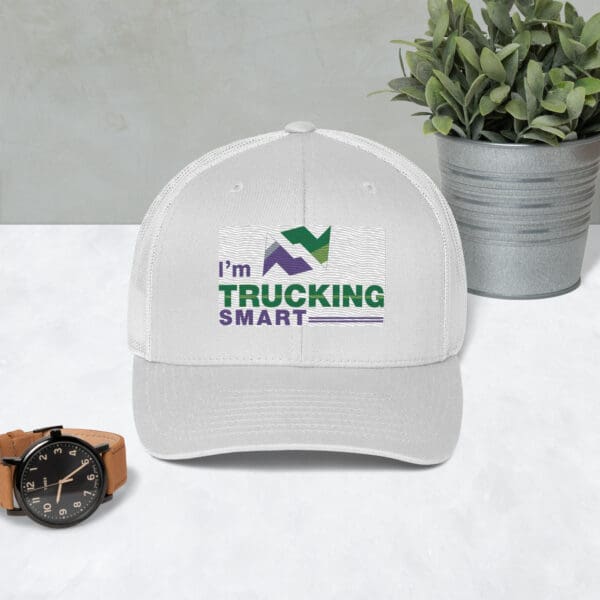 Trucker Cap - Embroidered (stitched into the cap's fabric) - Available in White or Black  Great Value! - Image 5